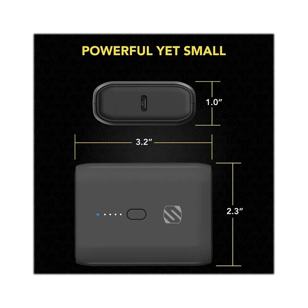 GoBat USB Dual-Port Power Bank, 10000mAh, Black (PB10PD-SP)<scosche New