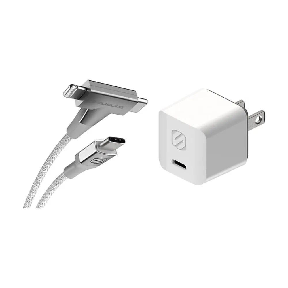 PowerVolt USB Type-C and Lightning Charging Cable, 6ft., White (HPD30HH6WT-SP)<scosche Outlet