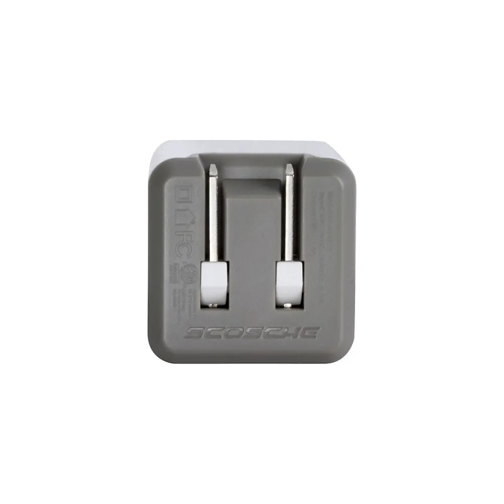 SuperCUBE Flip 12 Watt USB Wall Charger, White (USBH121WT)<scosche Clearance