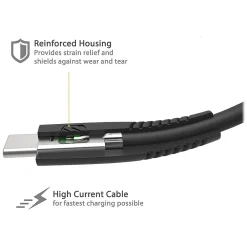 SyncAble 10' USB A Male/C Male, Black (HDCA210)<scosche New