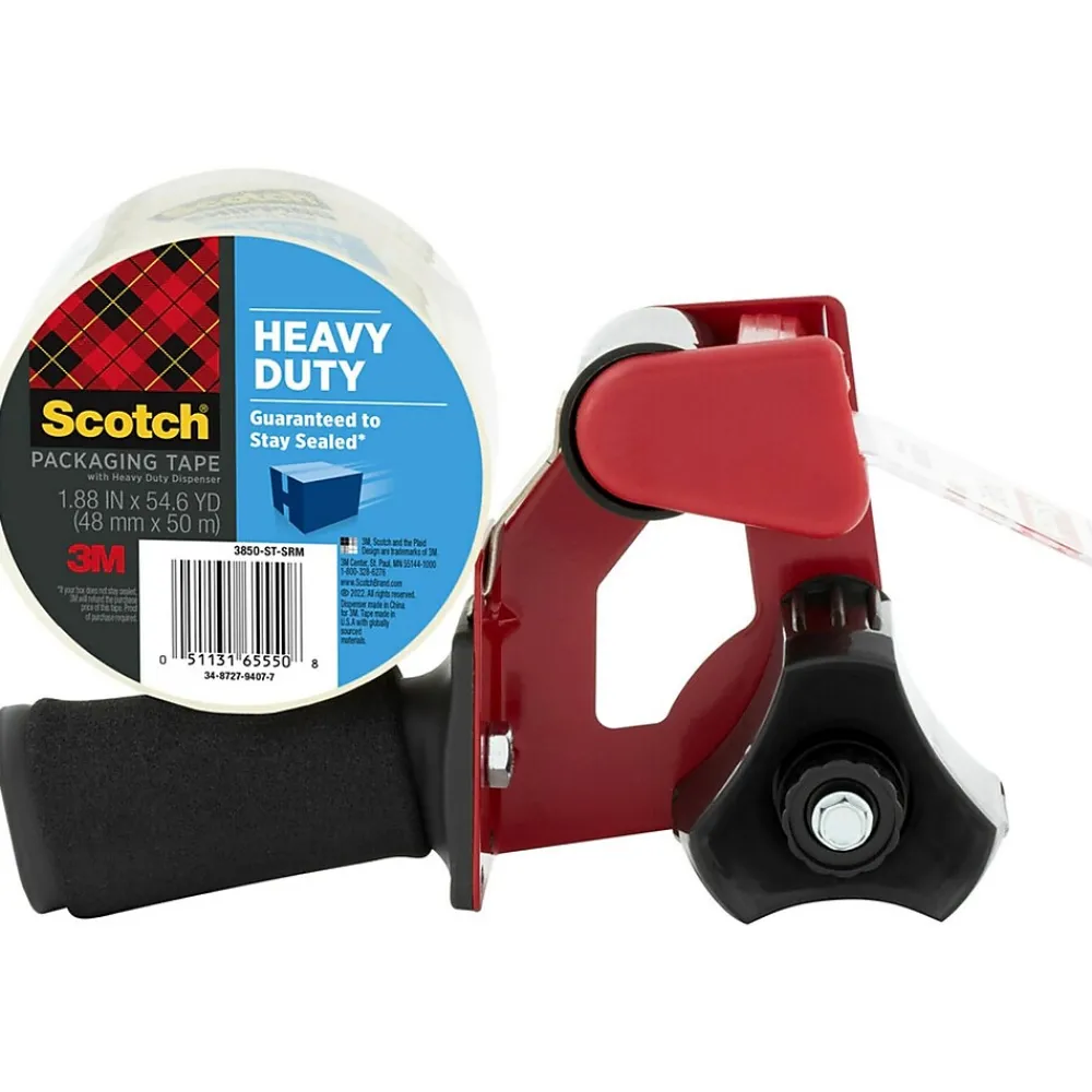 Hot Scotch 2" Handheld Packing Tape Dispenser, Red (MMMST181)