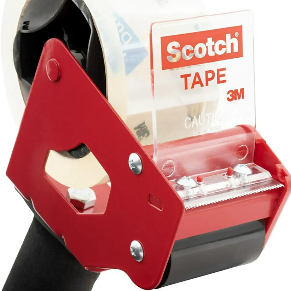 Hot Scotch 2" Handheld Packing Tape Dispenser, Red (MMMST181)