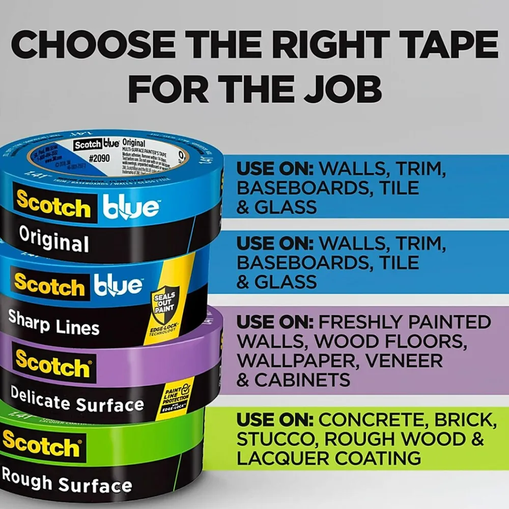 Online Scotch Blue Original Painter's Tape Value Pack, 1.88" x 60 yds., Blue, 3 Rolls/Pack (2090-48EP3)