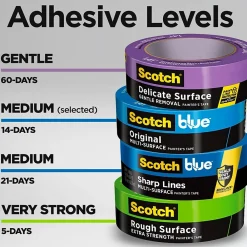 Discount Scotch Blue Painter's Masking Tape, Blue, 3
