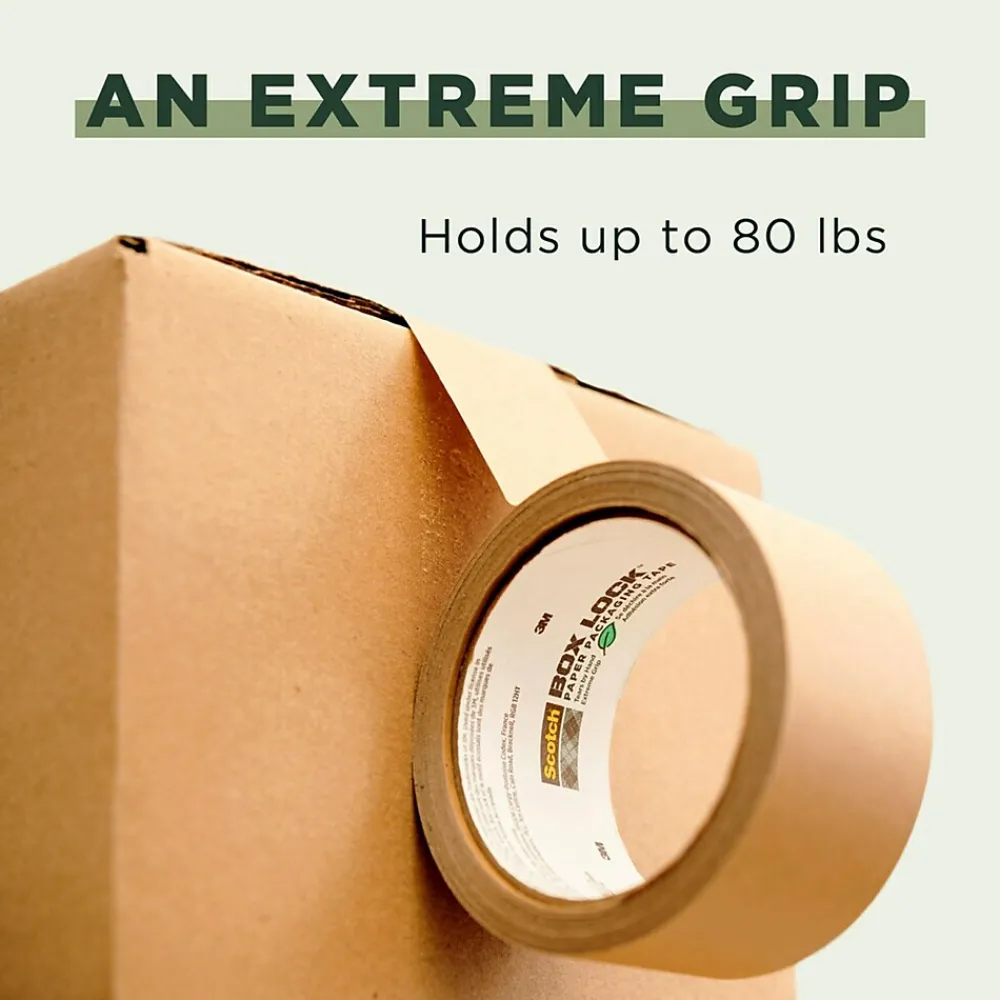 Online Scotch Box Lock Paper Packaging Tape, 1.88" x 25 yds., Brown (7850-23-8GC)
