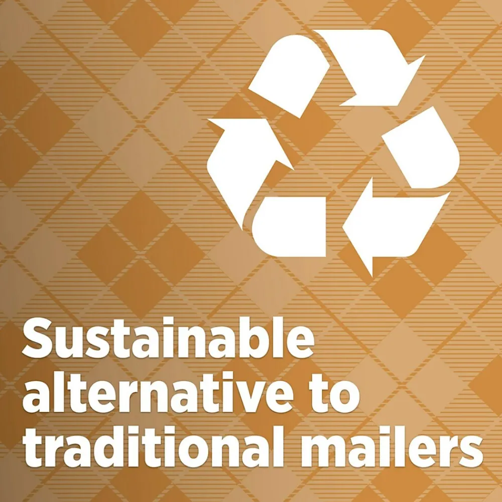 Outlet Scotch Curbside Recyclable Padded Mailer, 10.5" x 16", Tan (CR-5-1)