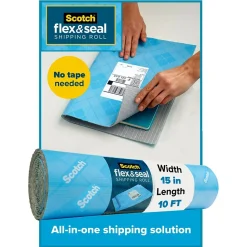 Best Scotch â„¢ Flex & Seal Shipping Roll Self-Sealing Padded Mailer, 15" x 10', Blue (FS-1510)