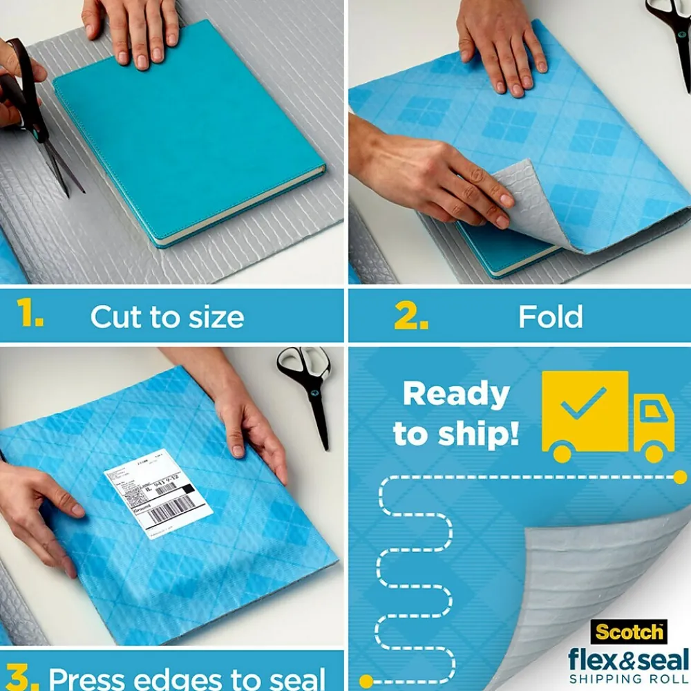 Best Scotch ™ Flex & Seal Shipping Roll Self-Sealing Padded Mailer, 15" x 10', Blue (FS-1510)
