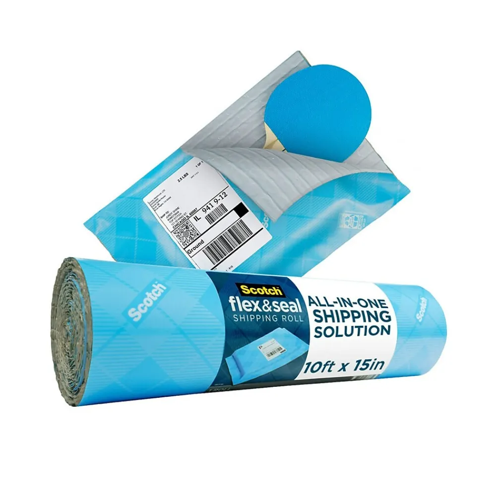 Best Scotch ™ Flex & Seal Shipping Roll Self-Sealing Padded Mailer, 15" x 10', Blue (FS-1510)