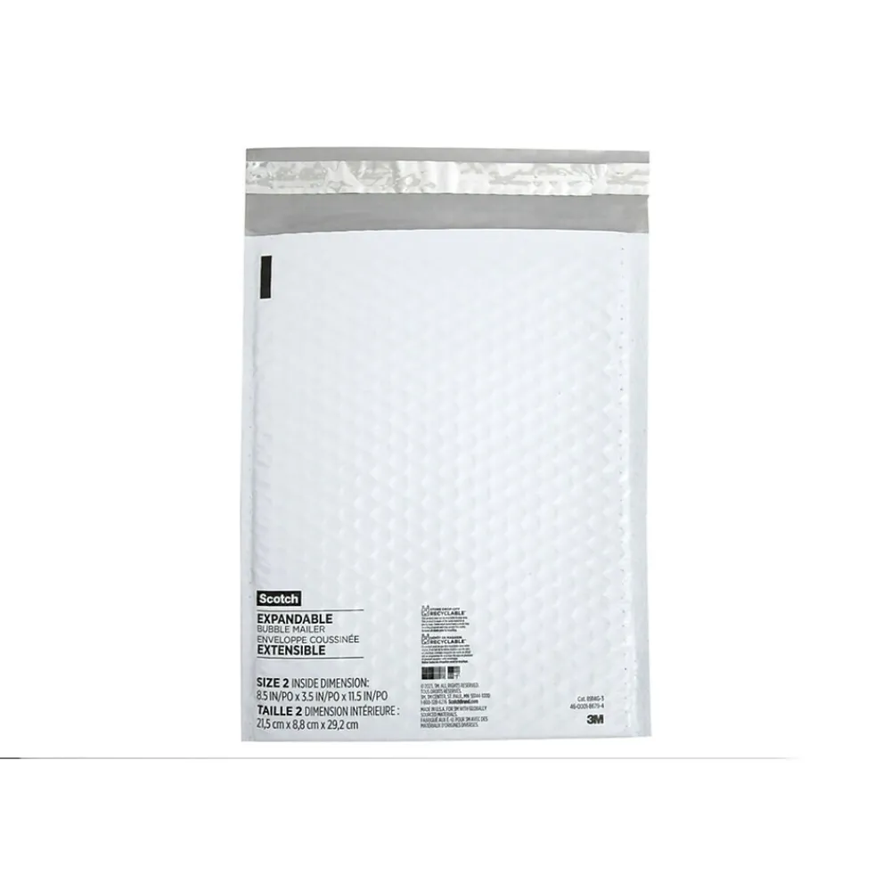 Discount Scotch Gusseted Bubble Mailer, 8.5 in x 11.5 in, 3 pack (8914G-3)