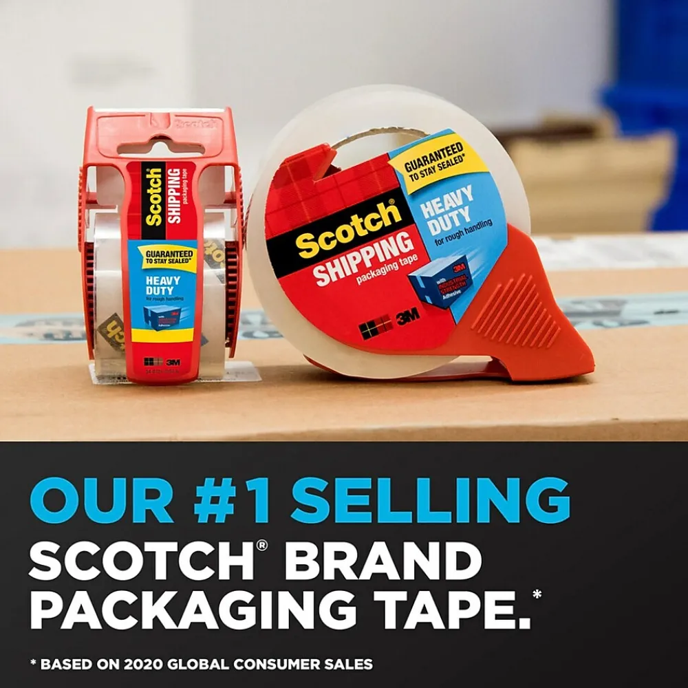 Best Scotch Heavy Duty Packing Tape, 1.88" x 43.7 yds., Clear, 4 Pack (3850-40LR4-4GC)