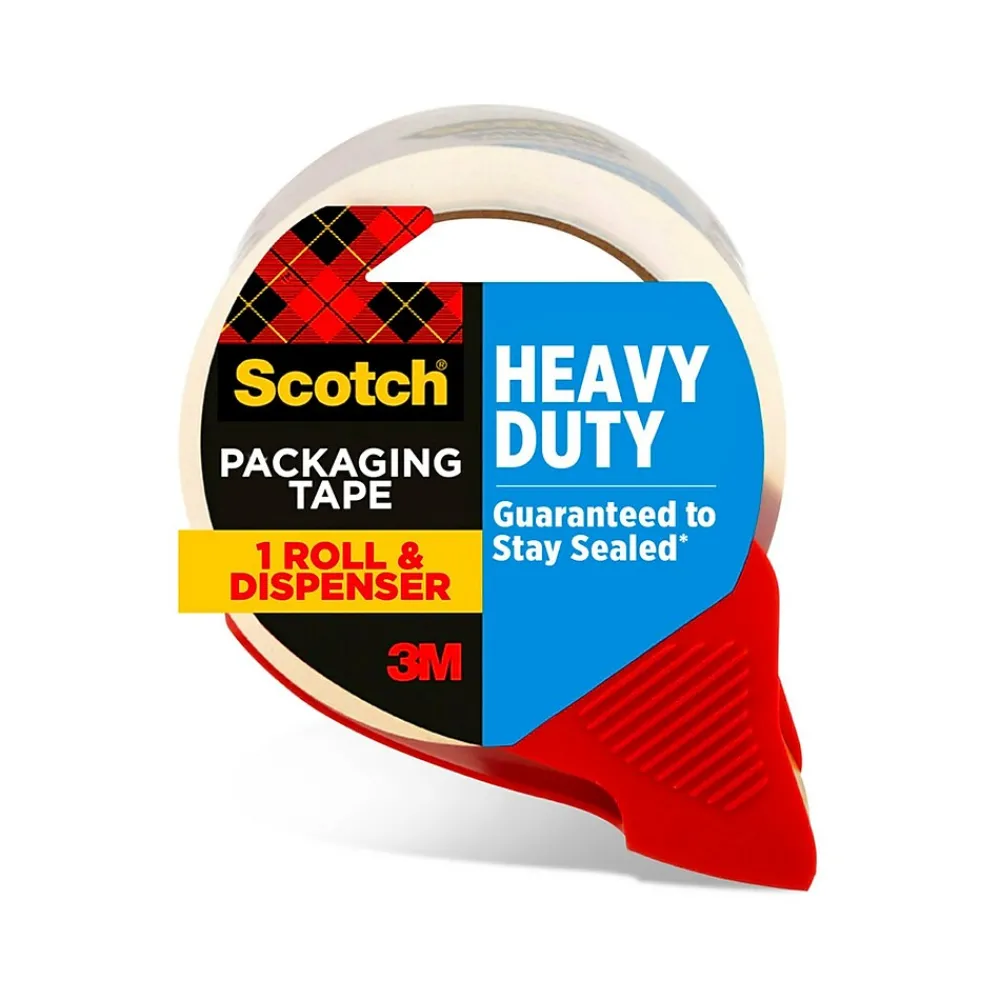 Hot Scotch Heavy Duty Packing Tape with Dispenser, 1.88" x 38.2 yds., Clear (3850S-RD)