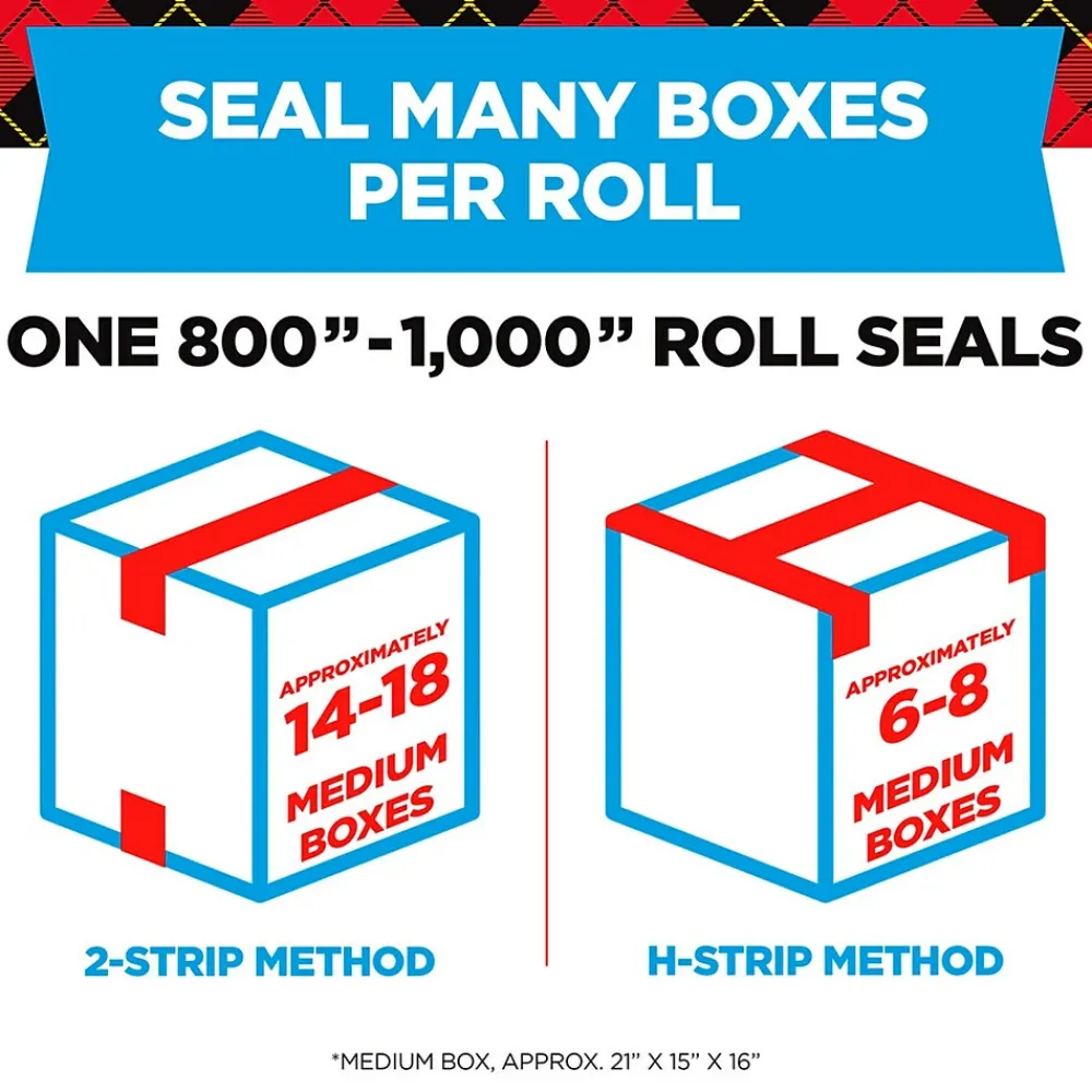 Clearance Scotch Heavy Duty Packing Tape with Dispenser, 1.88" x 22.2 yds., Clear, 6/Pack (142-6)