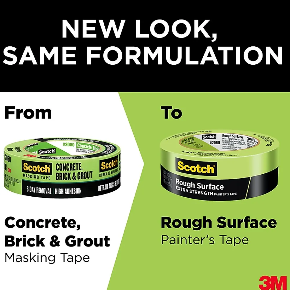 Outlet 3M Scotch Rough Surface 1.41" x 60.1 yd. Heavy-Duty Painter's Tape (2060-36AP)