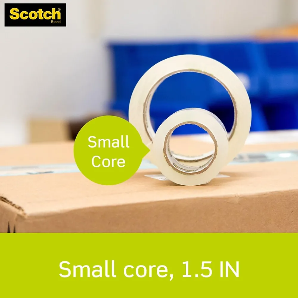 Clearance Scotch Sure Start Packing Tape, 1.88" x 25 yds., Clear, 6/Pack (DP1000RF6)