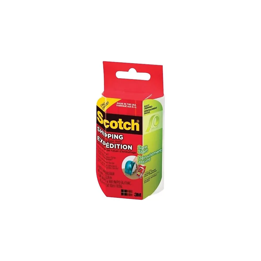 Outlet Scotch ® Sure Start Shipping Tape, 1.88" x 25 yds., 2 Refill Rolls for DP-1000 Dispenser/Pack (DP-1000-RR-2)