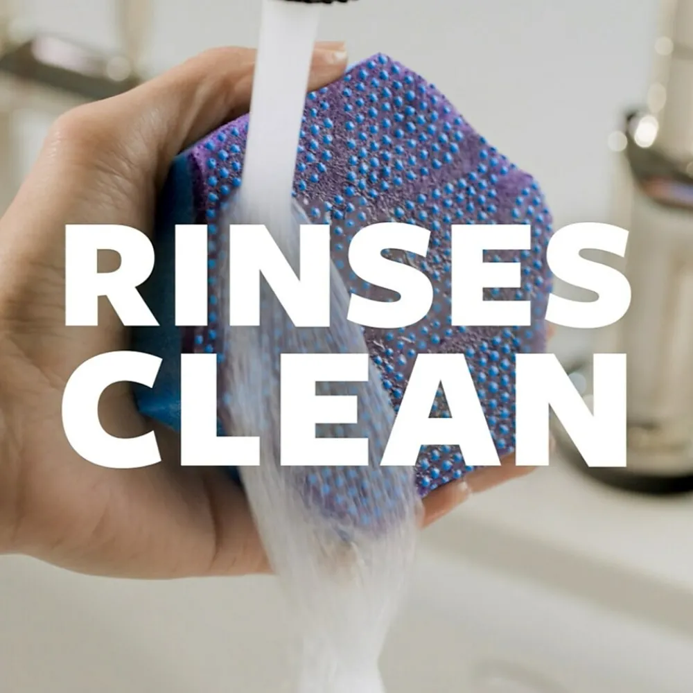 Stay Fresh Non-Scratch Scrubbers, Blue, 2 Sponges/Pack (SDA-2)<Scotch-Brite New