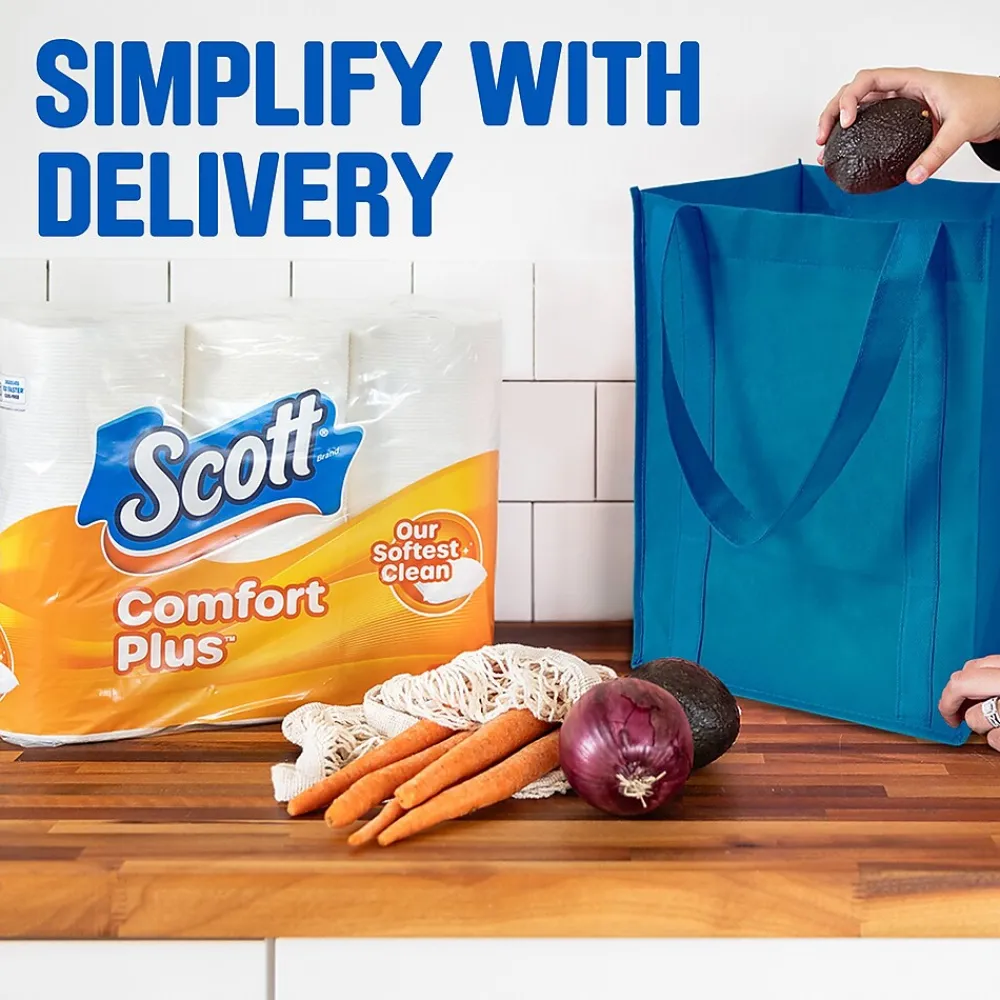 Comfort Plus Mega Toilet Paper, 1-ply, White, 462 Sheets/Roll, 36 Rolls/Case (54262)<Scott New