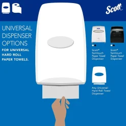 Scott Essential Recycled Hardwound Paper Towels, 1-ply, 1000 ft./Roll, 6 Rolls/Carton (01005)