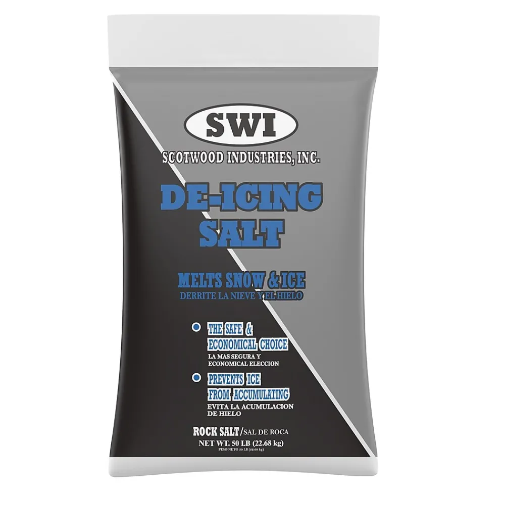 Scotwood Industries Rock Salt Ice Melt, 50 lbs. Bag (SWO50BRS/50BRSC)