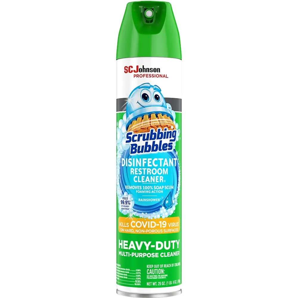 Disinfectant Cleaner, Rainshower Scent, 25 oz. (313358)<Scrubbing bubbles Hot