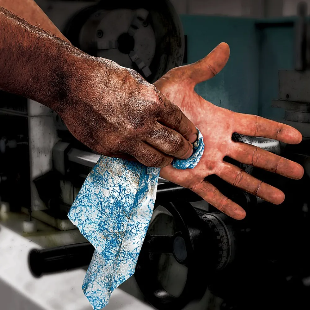 Cleaning Towels, 10" x 12", White/Blue, 2.14 lbs., 72 Sheets/Pack, 72 Towels/Pack (ITW42272)<Scrubs
