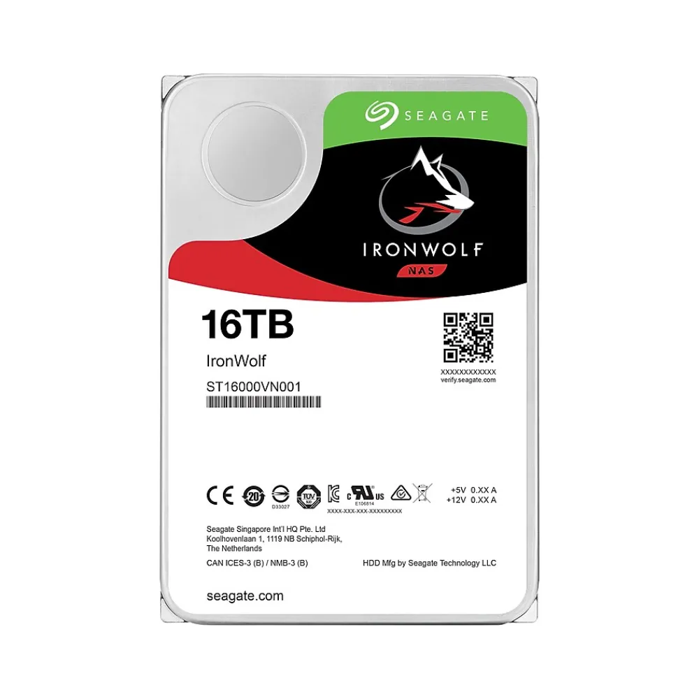 Discount Seagate IronWolf 16TB 3.5" SATA Internal Hard Drive (ST16000VN001)