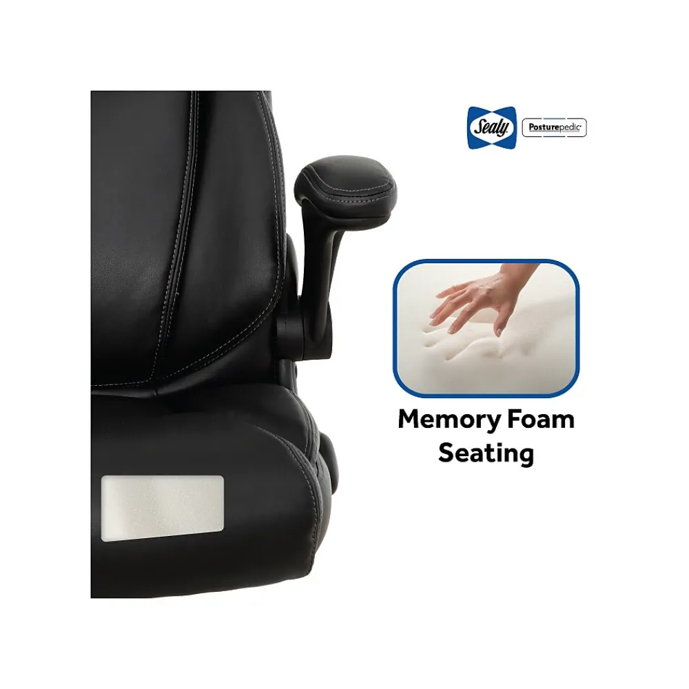 Office Chairs*Sealy Posturepedic Hudson Ergonomic Swivel Office Chair, Black (64627)