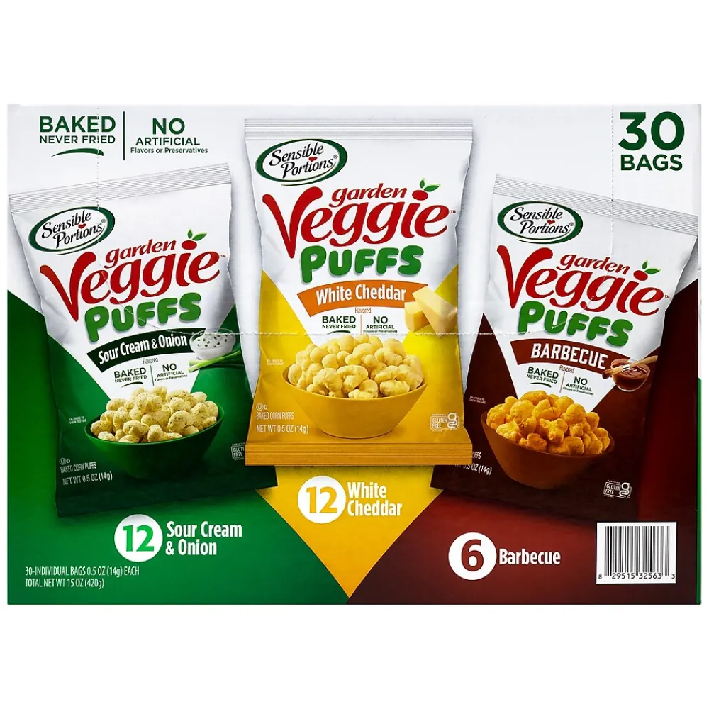 Sensible Portions Garden Veggie Puffs Variety Pack 0.5 oz., 30/Pack (325-00014)