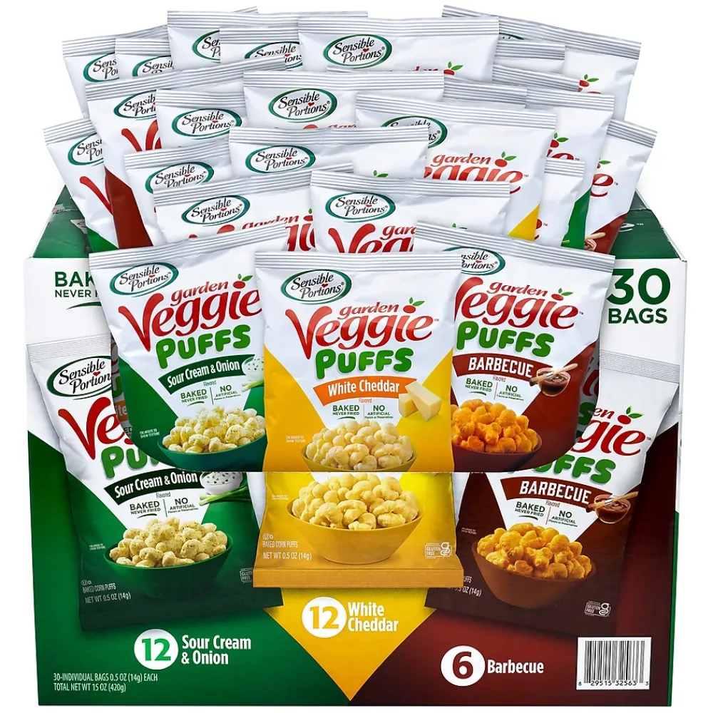 Sensible Portions Garden Veggie Puffs Variety Pack 0.5 oz., 30/Pack (325-00014)
