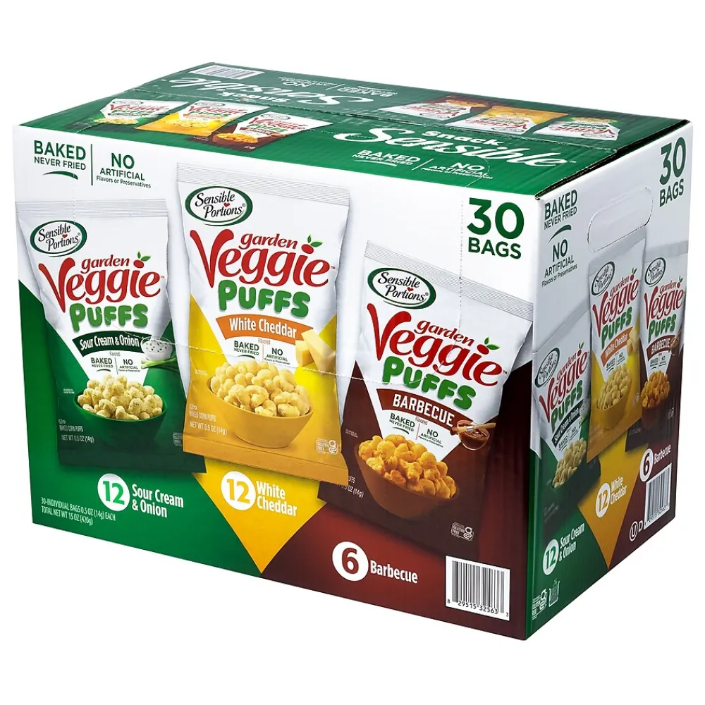 Sensible Portions Garden Veggie Puffs Variety Pack 0.5 oz., 30/Pack (325-00014)