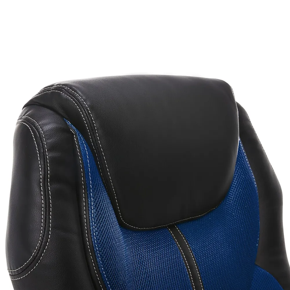 Office Chairs*Serta Amplify Ergonomic Faux Leather Swivel Executive Chair, Blue (43673B)