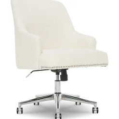Office Chairs*Serta Leighton Fabric Home Office Chair, Ivory (48444)