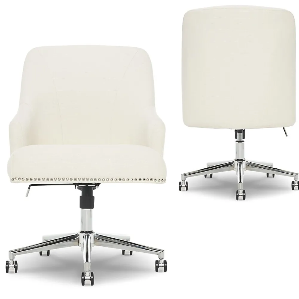 Office Chairs*Serta Leighton Fabric Home Office Chair, Ivory (48444)