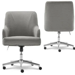 Office Chairs*Serta Leighton Fabric Home Office Chair, Medium Gray (48445)
