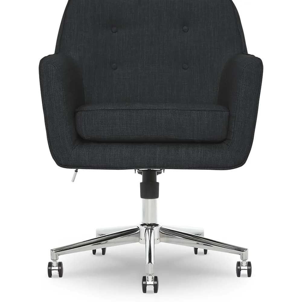 Ergonomic Chairs*Serta Style Ashland Fabric Swivel Computer and Desk Chair, (CHR100005) Charcoal