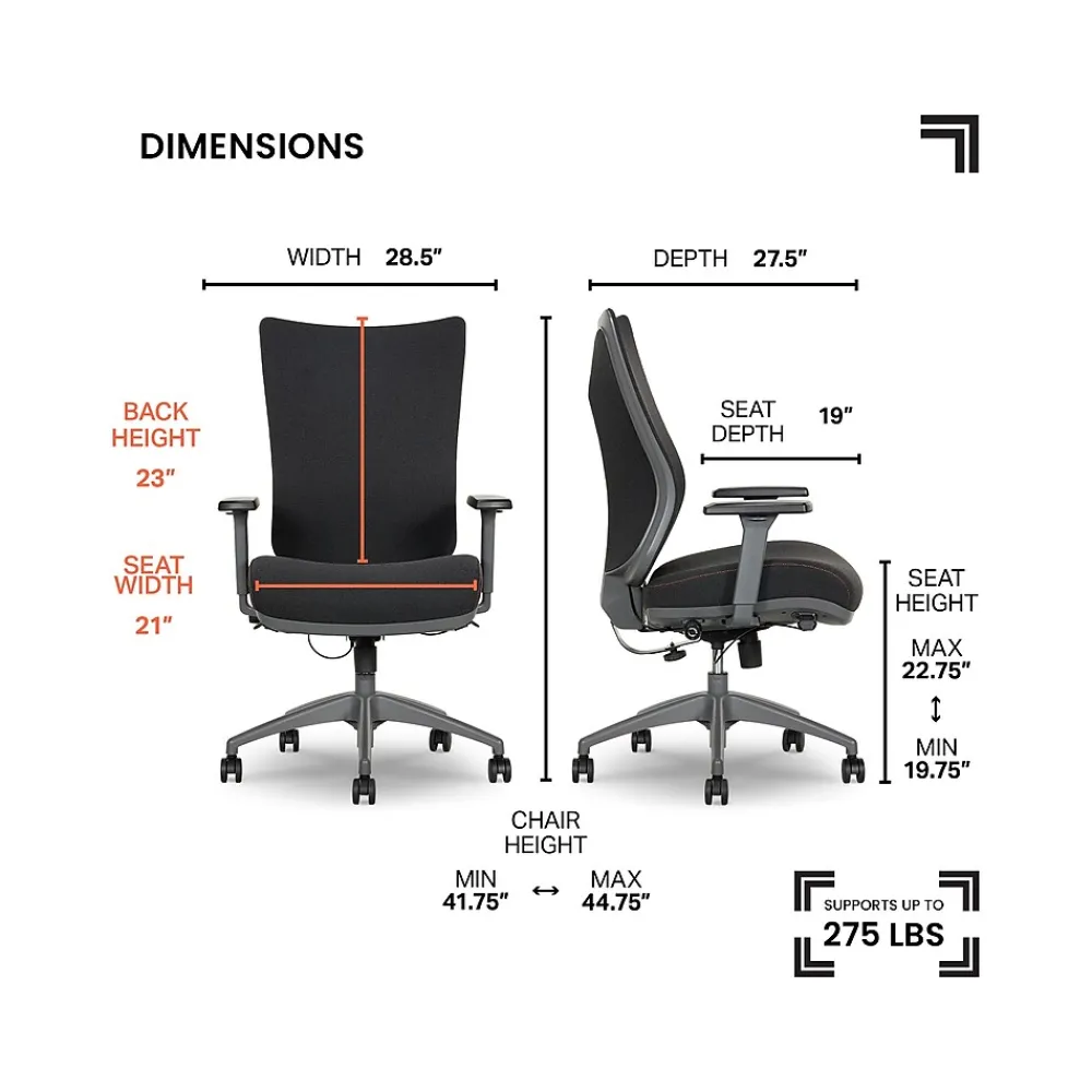 Office Chairs*Sharper Image Revive Shiatsu Ergonomic Mesh Swivel Massage Chair, Black (60097-BLK)