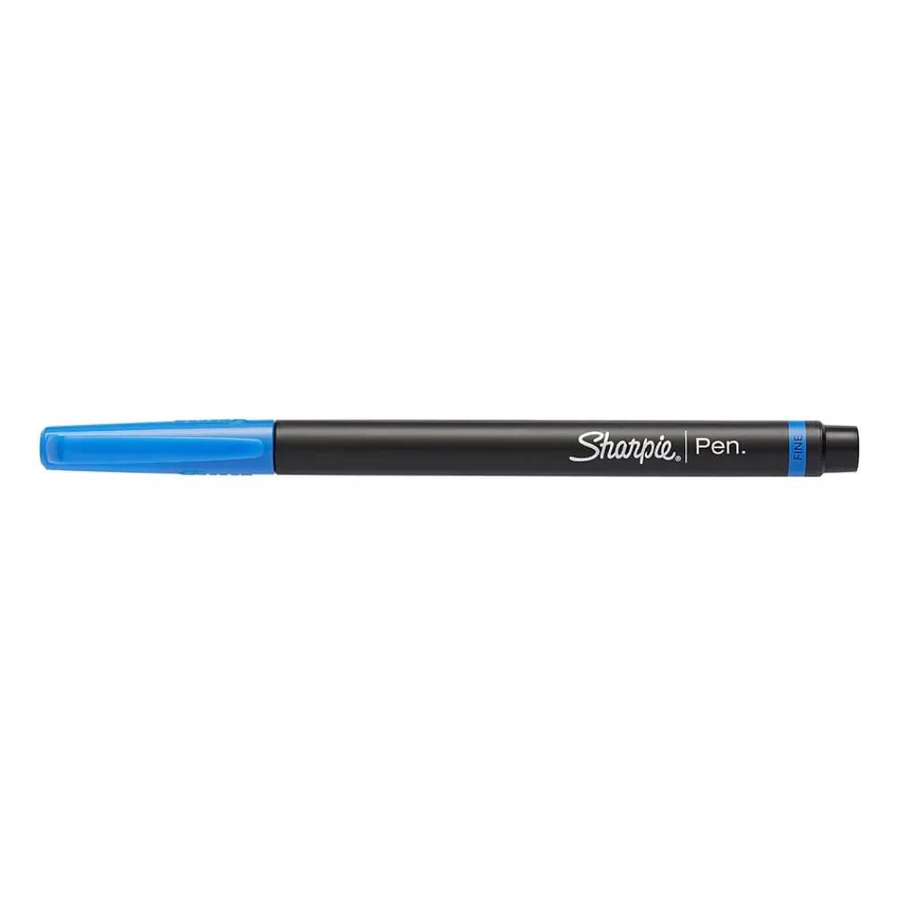 Pens|Sharpie Felt Pen, Fine Point, 0.4 mm, Blue Ink, Dozen (1742664)