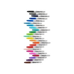 Markers|Sharpie Permanent Markers, Fine Tip, Assorted, 24/Pack (75846)