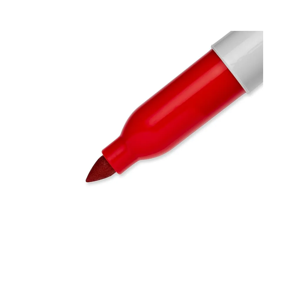 Markers|Sharpie Super Permanent Marker, Fine Tip, Red, Dozen (33002)