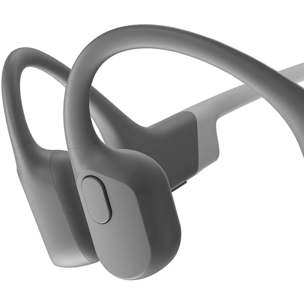 OpenRun Bone-Conduction Open-Ear Sport Headphones with Microphones, Gray (S803-ST-GY-US)<Shokz Clearance
