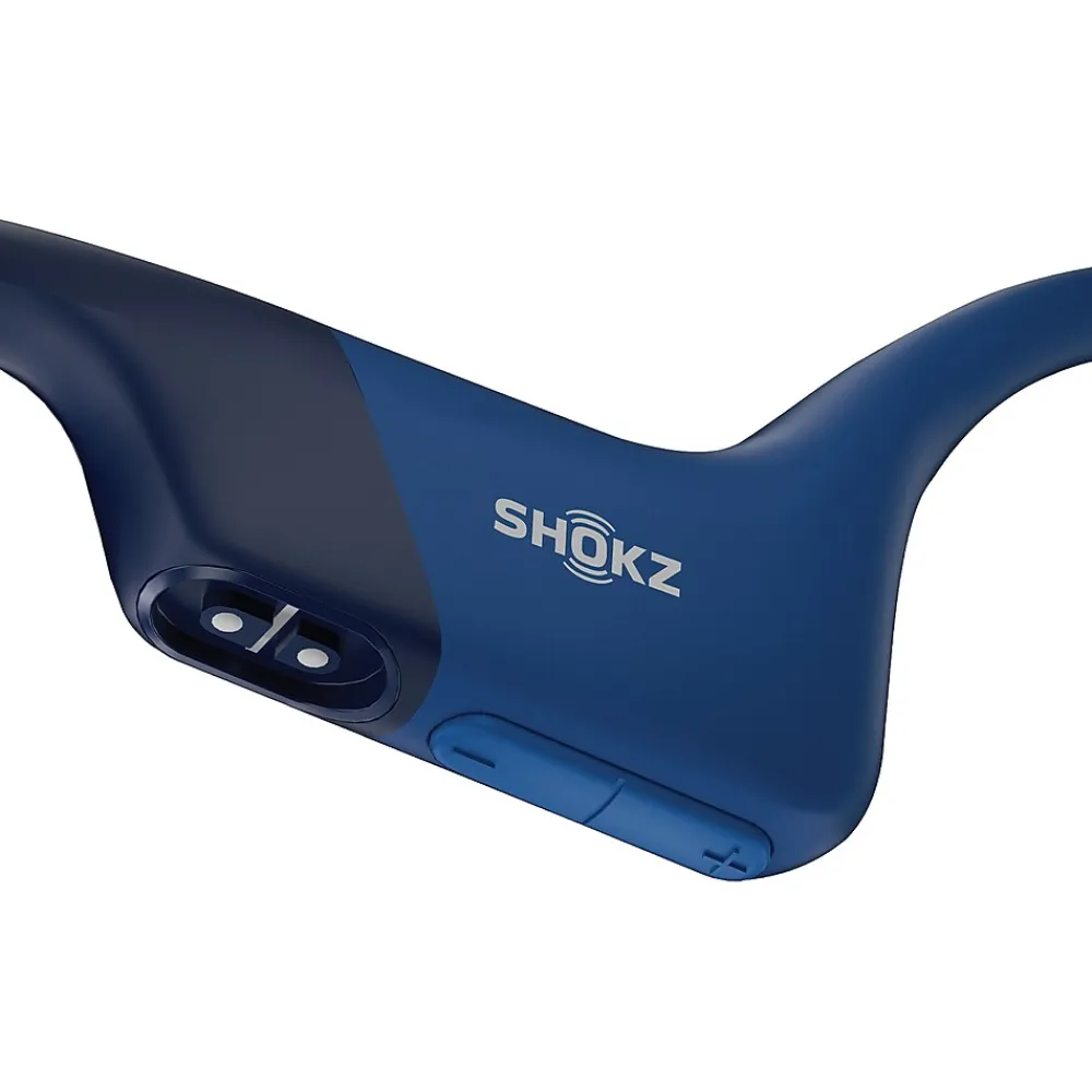 OpenRun Bone-Conduction Open-Ear Sport Headphones with Microphones,Blue (S803-ST-BL-US)<Shokz Discount