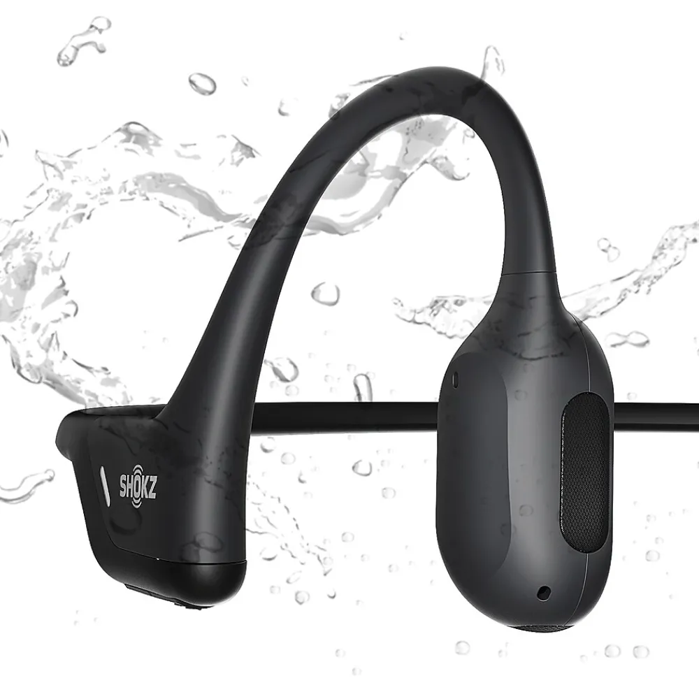 OpenRun Pro Premium Bone-Conduction Headphones with Microphones, Black (VXLS810STBKUS)<Shokz