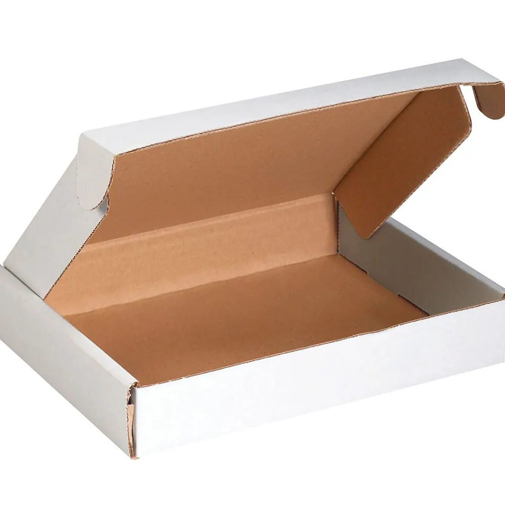 Outlet SI Products Deluxe Literature Mailers, 11 1/8" x 8 3/4" x 3", White, 50/Bundle