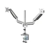 Clearance SIIG Dual Monitor Gas Spring Desk Mount with USB Port - 13" to 32" Arm, Up, Gray (CE-MT2X11-S1)