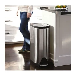 Butterfly Step Trash Can, Fingerprint-Proof Stainless Steel, 8 Gallon (CW1824)<simplehuman Hot