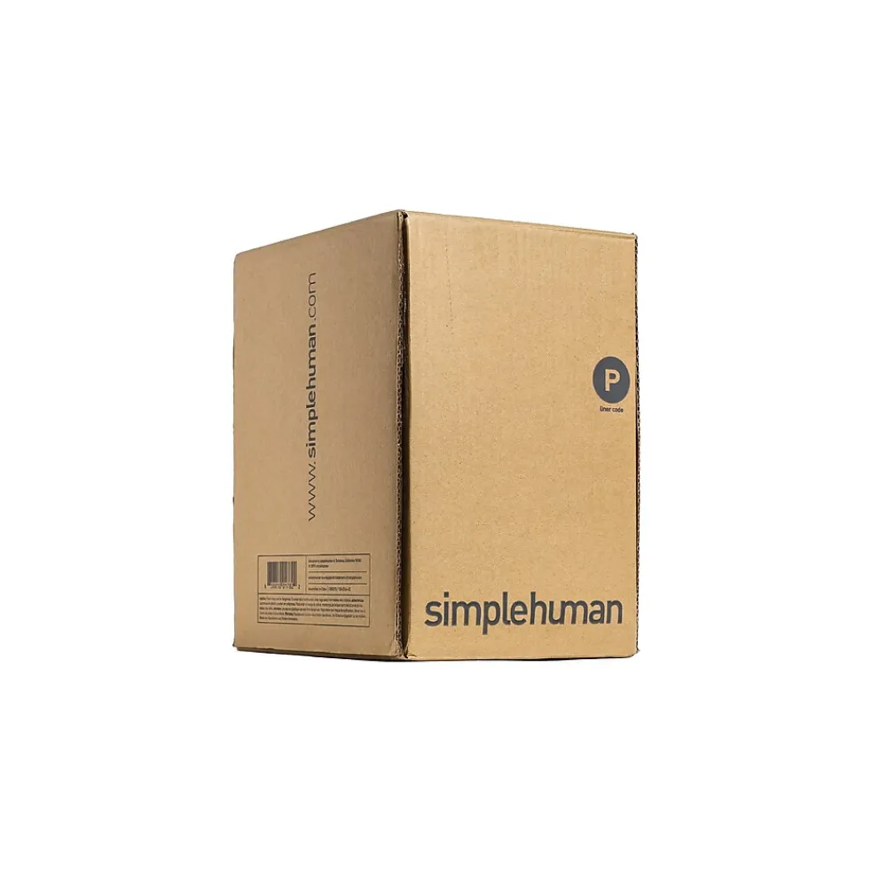 Code P 13-16 Gallon Trash Bag, 9" x 12", Low Density, 1.4 mil, White, 200 Bags/Box (CW0274)<simplehuman