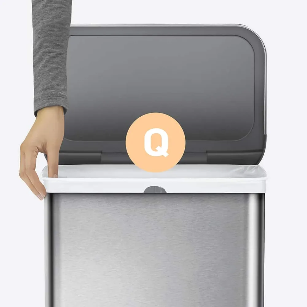 Code Q 13-17 Gallon Trash Bag, 6.5" x 9.8", Low Density, 1.2 mil, White, 240 Bags/Box (CW0264)<simplehuman New