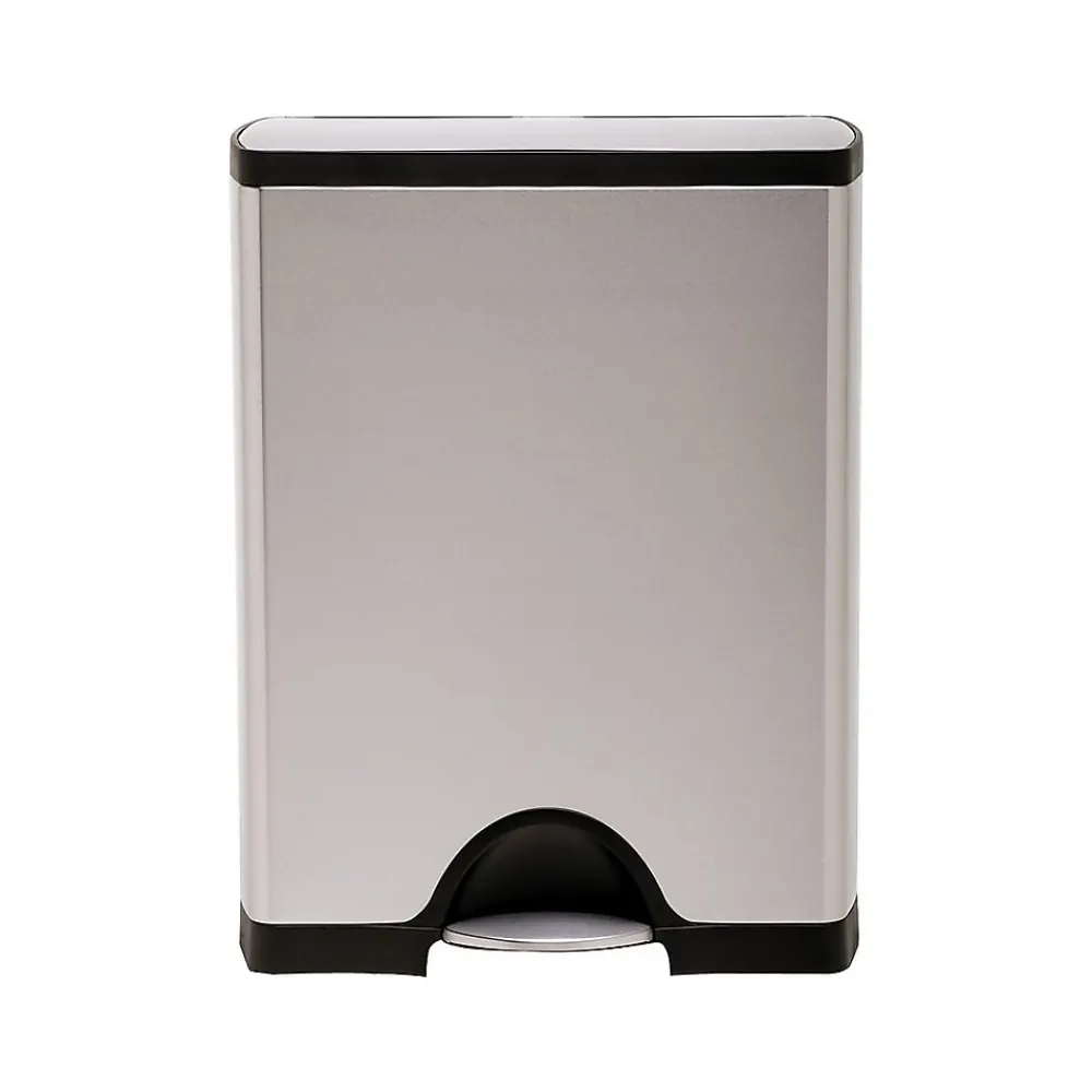 Indoor Step Trash Can, Brushed Stainless Steel, 13 Gal. (CW1816)<simplehuman Hot
