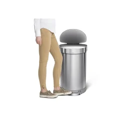 Indoor Step Trash Can, Brushed Stainless Steel, 12 Gal. (CW2030)<simplehuman Best